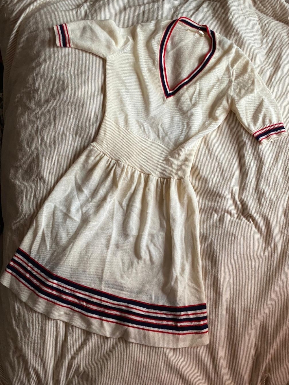 Vintage Retro 50s Baseball Knit Dress